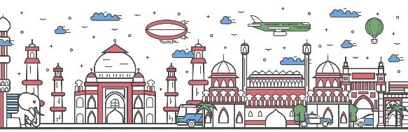 Grafik indische Stadtskyline